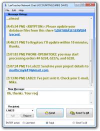 LanToucher Network Chat 1.2.01 screenshot. Click to enlarge!