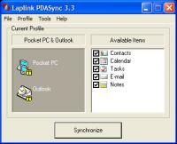 Laplink PDAsync 4 screenshot. Click to enlarge!