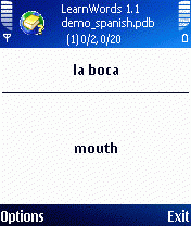 LearnWords S60v3 1.1 screenshot. Click to enlarge!