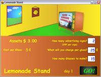 Lemonade Stand 1.6b screenshot. Click to enlarge!