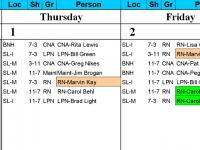 Let Excel Calendar 50 People to 3 Shifts 1.6 screenshot. Click to enlarge!