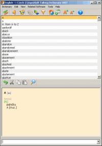 LingvoSoft Dictionary 2009 English <-> Czech 4.1.29 screenshot. Click to enlarge!