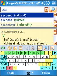 LingvoSoft Dictionary 2009 English <-> Slovak 4.1.88 screenshot. Click to enlarge!