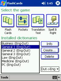 LingvoSoft FlashCards English <-> Dutch for Pocket PC 1.3.14 screenshot. Click to enlarge!