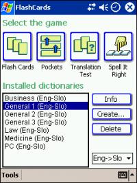 LingvoSoft FlashCards English <-> Slovak for Pocket PC 1.3.20 screenshot. Click to enlarge!