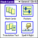 LingvoSoft FlashCards English <-> Spanish for Palm OS 1.2.36 screenshot. Click to enlarge!
