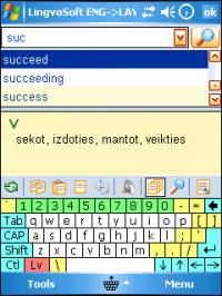 LingvoSoft Talking Dictionary English <-> Latvian for Pocket PC 2.7.27 screenshot. Click to enlarge!