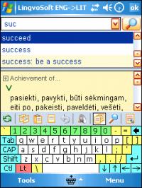 LingvoSoft Talking Dictionary English <-> Lithuanian for Pocket PC 2.7.27 screenshot. Click to enlarge!