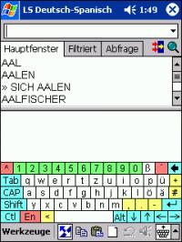 LingvoSoft Talking Dictionary German <-> Spanish for Pocket PC 2.7.26 screenshot. Click to enlarge!