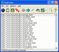LinkLister 1.6 screenshot. Click to enlarge!