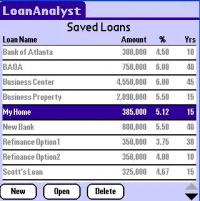 LoanAnalyst (Palm OS High Res) 1.10 screenshot. Click to enlarge!