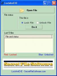 LockAnEXE 1.24 screenshot. Click to enlarge!