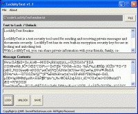 LockMyText 1.12 screenshot. Click to enlarge!