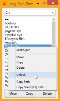 Long Path Fixer 0.9.0.0 screenshot. Click to enlarge!