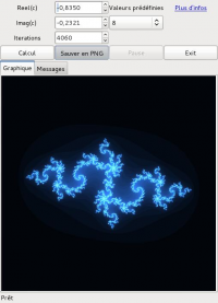 Lorenz chaotic attractor screenshot. Click to enlarge!
