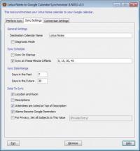 Lotus Notes to Google Calendar Synchronizer 2.5.3 screenshot. Click to enlarge!