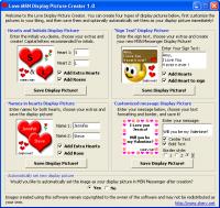 Love Display Picture Creator 1.0 screenshot. Click to enlarge!