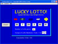 Lucky Lotto 2.0 screenshot. Click to enlarge!