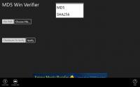 MD5 Win Verifier for Windows 8.1 1.1.0.5 screenshot. Click to enlarge!