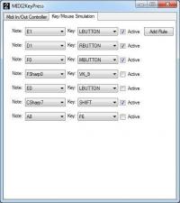 MIDI2KeyPress 0.1 screenshot. Click to enlarge!