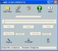 MKV to AVI Converter 3.2.6.8 screenshot. Click to enlarge!