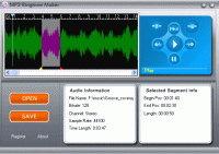 MP3 Ringtone Maker 1.2 screenshot. Click to enlarge!