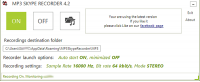 MP3 Skype Recorder 4.33 screenshot. Click to enlarge!