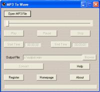 MP3 To Wave 1.2.8.5 screenshot. Click to enlarge!