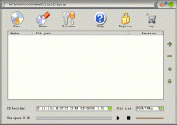 MP3/WAV/OGG/WMA/AC3 to CD Burner 1.3.7 screenshot. Click to enlarge!