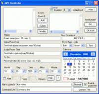 MPS Reminder 1.5.2.10 screenshot. Click to enlarge!