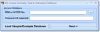 MS Access Add Data, Text & Characters Software 7.0 screenshot. Click to enlarge!