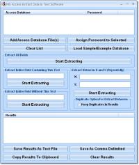 MS Access Extract Data & Text Software 7.0 screenshot. Click to enlarge!