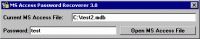 MS Access Password Recoverer 3.8 screenshot. Click to enlarge!