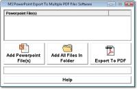 MS PowerPoint Export To Multiple PDF Files Software 7.0 screenshot. Click to enlarge!