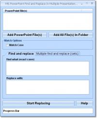 MS PowerPoint Find and Replace In Multiple Presentations Software 7.0 screenshot. Click to enlarge!