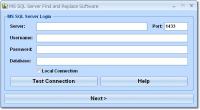 MS SQL Server Find and Replace Software 7.0 screenshot. Click to enlarge!