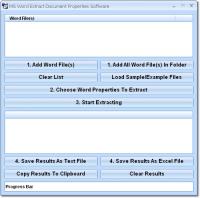 MS Word Extract Document Properties Software 7.0 screenshot. Click to enlarge!