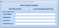 MS Word Project Status Report Template Software 7.0 screenshot. Click to enlarge!