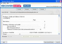 MS Word Recovery Tool 1.0 screenshot. Click to enlarge!
