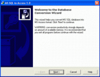MSSQL-to-Access 5.3.0.1 screenshot. Click to enlarge!