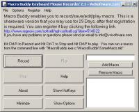 Macro Keyboard Mouse Recorder Wizard 2.1 screenshot. Click to enlarge!