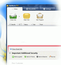 MailWasherPRO 7.9.0 screenshot. Click to enlarge!