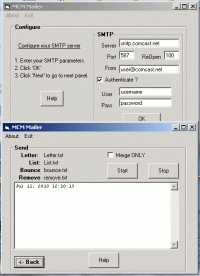 MarshallSoft Client Mailer for dBase 3.0 screenshot. Click to enlarge!