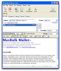 MaxBulk Mailer 8.5.5 screenshot. Click to enlarge!