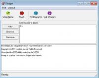 McAfee AVERT Stinger Conficker 10.0.1.551 screenshot. Click to enlarge!