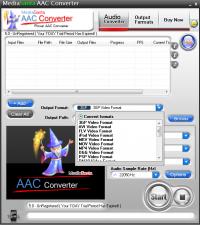 MediaSanta AAC Converter 5.0 screenshot. Click to enlarge!