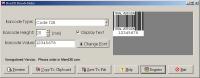 MemDB Barcode Maker 1.0 screenshot. Click to enlarge!