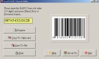 MemDB EAN13 Barcode Maker 1.0 screenshot. Click to enlarge!