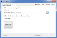 Merge Excel 1.0.2.10 screenshot. Click to enlarge!