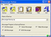 Messenger Backup 3.5 screenshot. Click to enlarge!